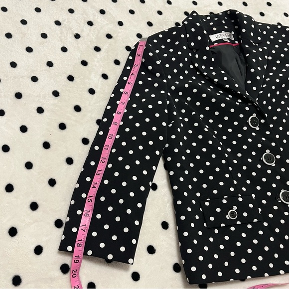 Vintage Kasper Polka Dot Blazer Size 8 - Picture 13 of 14